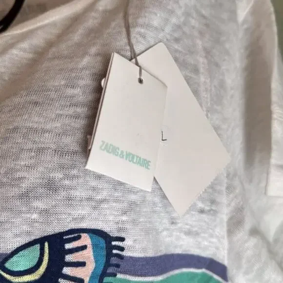 Zadig & Voltaire Meryl Lin Butterfly T Shirt L - Picture 6 of 7